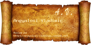 Angyalosi Vladimir névjegykártya